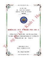 (Khóa luận tốt nghiệp) Thực trạng công tác kế toán thuế GTGT và thuế TNDN tại công ty TNHH MTV Huế Trường Hải