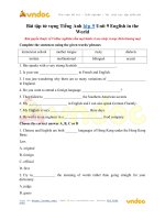 Bài tập từ vựng tiếng anh lớp 9 unit 9 english in the world vndoc com