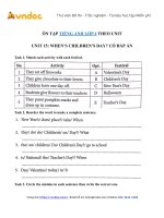 Bài tập ngữ pháp tiếng anh lớp 4 unit 15 whens childrens day?   vndoc com