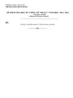 Đề Thi Học Kì I Nh 2011-2012