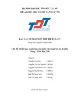 Chiến lược marketing sản phẩm Chương trình du lịch Hà Giang – Thác Bản Giốc