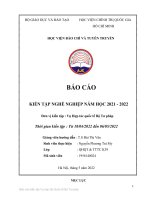 BÁO CÁO KIẾN TẬP NGHỀ NGHIỆP  Đơn vị kiến tập Vụ Hợp tác quốc tế Bộ Tư pháp Thời gian kiến tập Từ 18/04/2022 đến 06/05/2022