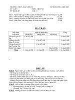 Trường Thcs Nguyễn Du                                       Đề Kiểm Tra Học Kì I