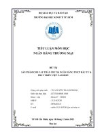 Tiểu Luận Môn Học Ngân Hàng Thương Mại đề Tài sản Phẩm Cho Vay Thấu Chi Tại Ngân Hàng Tmcp Đầu Tư & Phát Triển Việt Nam Bidv