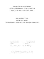 MÔN  QUẢN LÝ CÔNG TIỂU LUẬN CUỐI KỲ NHỮNG THÁCH THỨC CỦA QUẢN LÝ CÔNG TRONG BỐI CẢNH HIỆN NAY
