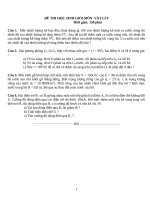 Trường Tthcs Nguyễn Du                Đề Thi Học Sinh Giỏi Môn  Vật Lí