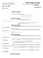 Së Gi¸o Dôc - ®Μo T¹O H¶I Phßng        ®Ò Kh¶O S¸t Chêt L­îng ®Çu N¨m