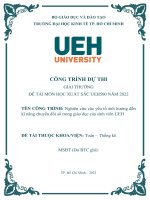 Nghiên cứu các yếu tố ảnh hưởng đến kĩ năng chuyển đổi số trong giáo dục của sinh viên UEH