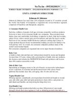 FOREIGN TRADE UNIVERSITY – ENGLISH FOR SPECIFIC PURPOSES I + II