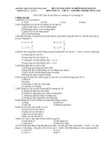 Trường Thpt Nguyễn Công Trứ       Bộ Câu Hỏi Trắc Nghiệm Khách Quan