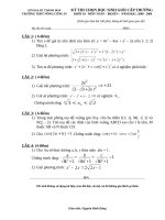 Sở Gd & Đt Thanh Hoá                     Kỳ Thi Chọn Học Sinh Giỏi Cấp Trường