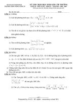 Sở Gd & Đt Thanh Hoá                          Kỳ Thi Chọn Học Sinh Giỏi Cấp Trường