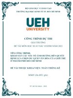 KHẢO SÁT CÁC YẾU TỐ ẢNH HƯỞNG ĐẾN QUYẾT ĐỊNH LỰA CHỌN DU LỊCH VĂN HÓA CỦA GIỚI TRẺ Ở THÀNH PHỐ HỒ CHÍ MINH