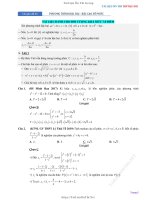 TRẮC NGHIỆM PT BẬC 2 SỐ PHỨC