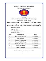 ẢNH HƯỞNG CỦA ĐIỆN THOẠI THÔNG MINH ĐẾN KHẢ NĂNG TẬP TRUNG CỦA SINH VIÊN