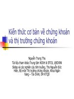 Kiến Thức Cơ Bản Về Chứng Khoán Và Thị Trường Chứng Khoán