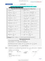 TRẮC NGHIỆM NGUYÊN HÀM TL ÔN THI THPTQG