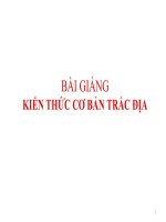 Bài giảng kiến thức cơ bản trắc địa