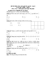 §Ò Thi Kscl Häc Sinh Giái Th¸ng 02 – Líp 4