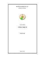 Giáo trình Tâm lý học II