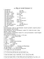 U4: Big Or Small (Lesson 1)