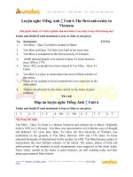 Luyện nghe tiếng anh 7 unit 6 the first university in vietnam vndoc com