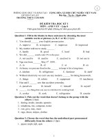 I/ Fill In The Blanks , Choosing The Words Or Phrases ( A , B, Or ,C ) :