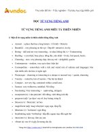 Cách miêu tả vẻ đẹp của thế giới tự nhiên trong tiếng anh   vndoc com