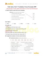 Giải anh 6 unit 1 vocabulary focus extension sbt  vndoc com