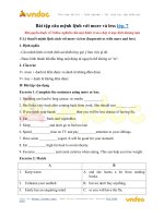 Bài tập câu mệnh lệnh với more và less lớp 7 vndoc com