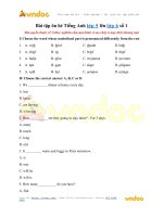 Bài tập ôn hè tiếng anh lớp 5 lên lớp 6 số 1 vndoc com