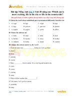 Bài tập tiếng anh lớp 5 unit 20 nâng cao: which one is more exciting, life in the city or life in the countryside? vndoc com