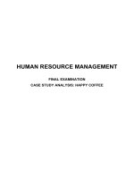 HUMAN RESOURCE MANAGEMENT FINAL EXAMINATION CASE STUDY ANALYSIS HAPPY COFFEE