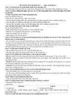 Đề Cương Ôn Tập Học Kì I     -   Môn: Sinh Học 6