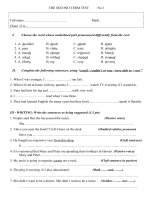 The Second Term Test          No 1