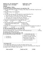 Phòng Gd - Đt Thạnh Hóa                 Kiểm Tra 1 Tiết