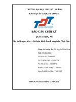 Báo cáo môn Quản Trị Dự Án (TDTU  HCM)