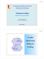 Bài giảng Thông tin di động: Truyền sóng trong thông tin di động - TS. Đỗ Trọng Tuấn