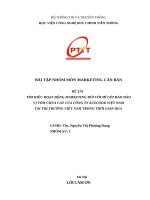 Hoạt động marketing đối với mì gói hảo hảo