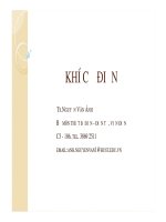 Bài giảng Khí cụ điện: Chương 1 - TS. Nguyễn Văn Ánh