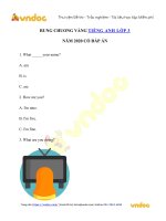 Bộ câu hỏi rung chuông vàng tiếng anh lớp 3   vndoc com