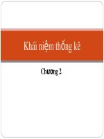 Bài giảng Quy hoạch thực nghiệm và tối ưu hóa: Khái niệm thống kê