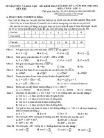 Đề kiểm tra cuối học kì 1 môn Toán lớp 9 năm 2022-2023 - Sở GD&ĐT Bến Tre