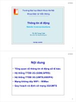 Bài giảng Thông tin di động: Tổng quan về thông tin di động số tế bào - TS. Đỗ Trọng Tuấn