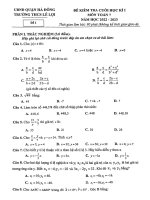 Đề kiểm tra cuối học kì 1 môn Toán lớp 7 năm 2022-2023 - Trường THCS Lê Lợi (Đề 01)