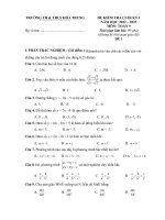 Đề kiểm tra cuối học kì 1 môn Toán lớp 9 năm 2022-2023 - Trường TH&THCS Hóa Trung (Đề 01)