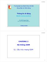 Bài giảng Thông tin di động: Hệ thống GSM - TS. Đỗ Trọng Tuấn