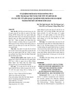 Tỉ lệ bệnh nhân đái tháo đường típ 2 điều trị ngoại trú tuân thủ tốt về chế độ ăn và các yếu tố liên quan tại Bênh viện Nhân dân Gia Định thành phố Hồ Chí Minh năm 2020