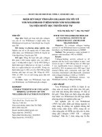 Nhận xét hoạt tính gắn collagen của yếu tố von Willebrand ở bệnh nhân von Willebrand tại Viện Huyết học Truyền máu TW