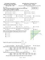Đề kiểm tra học kì 1 môn Toán lớp 10 năm 2022-2023 - Trường THPT Yên Mô B, Ninh Bình (Mã đề 101)